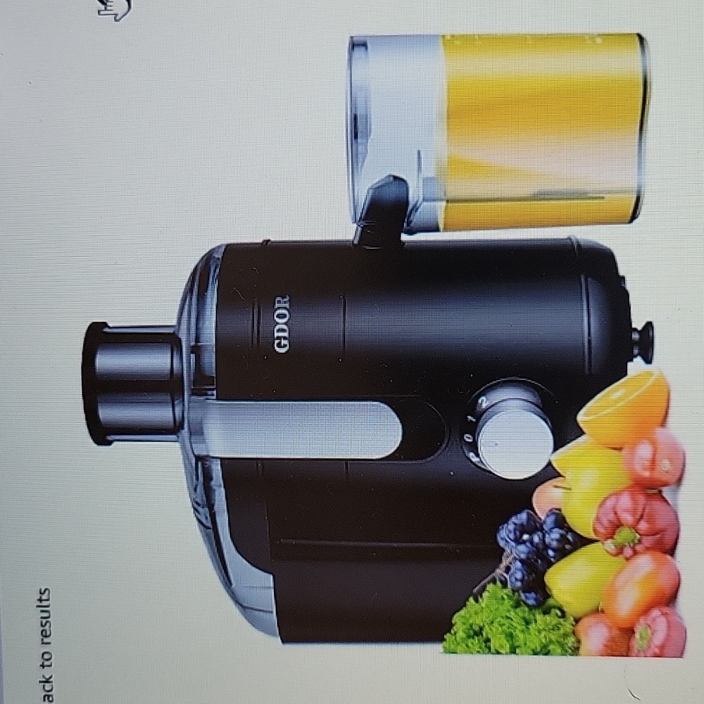 GDOR centrifugal juicer dual speed 2.5" feed chute Titanium enhance cut disc New